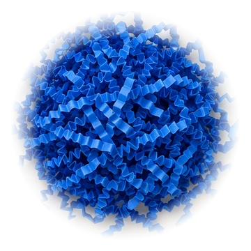 Knüllpapier in Blau