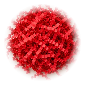 Knüllpapier in Rot